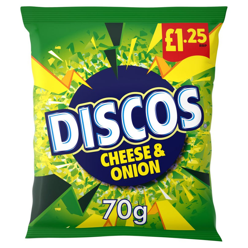 Discos Cheese & Onion Flavour 70g [PM £1.25 ], Case of 16 Discos