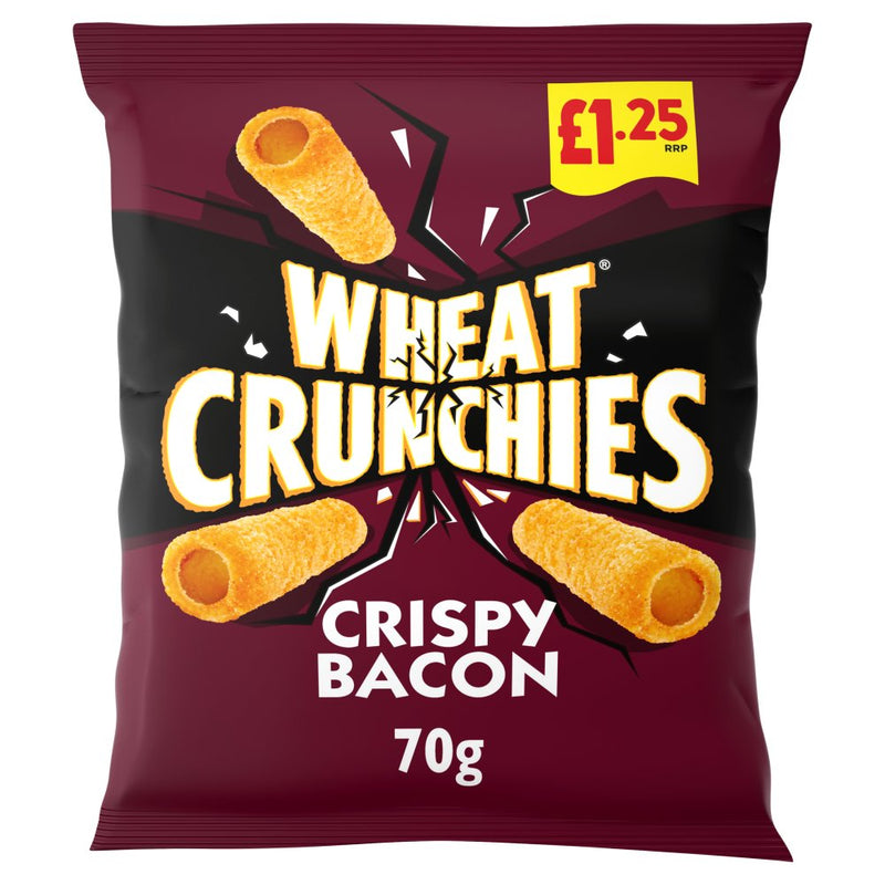 Wheat Crunchies Bacon Crisps 70g, [PM £1.25], Case of 16 Wheat Crunchies