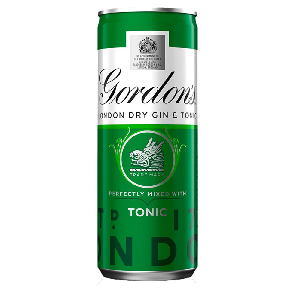Gordons & Tonic 250ml, Case of 12 Gordon'S