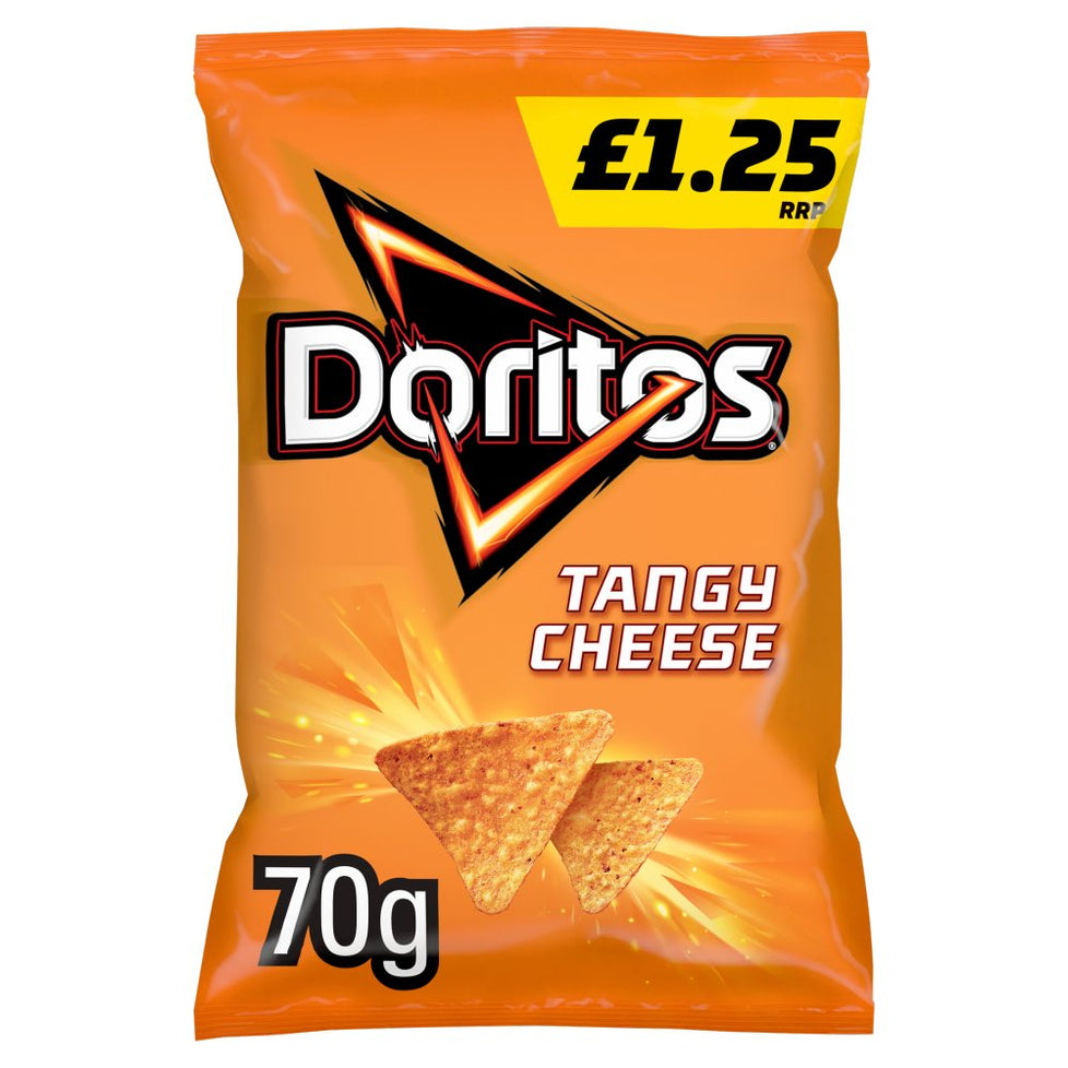 Doritos Tangy Cheese Tortilla Chips 70g, [PM £1.25 ]. Case of 15 Doritos