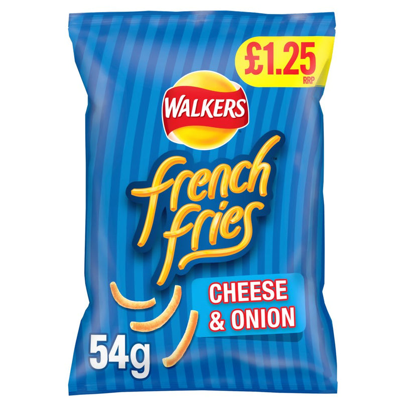 Walkers French Fries Cheese & Onion Snacks 54g [PM £1.25 ], Case of 15 French Fries