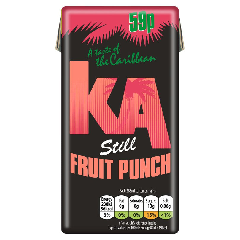 KA Still Fruit Punch 288ml [PM 59p ], Case of 27 KA