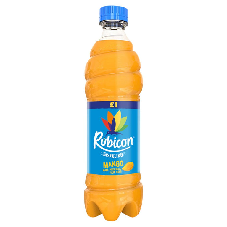 Rubicon Sparkling Mango Juice Drink 500ml [PM £1.00], Case of 12 Rubicon