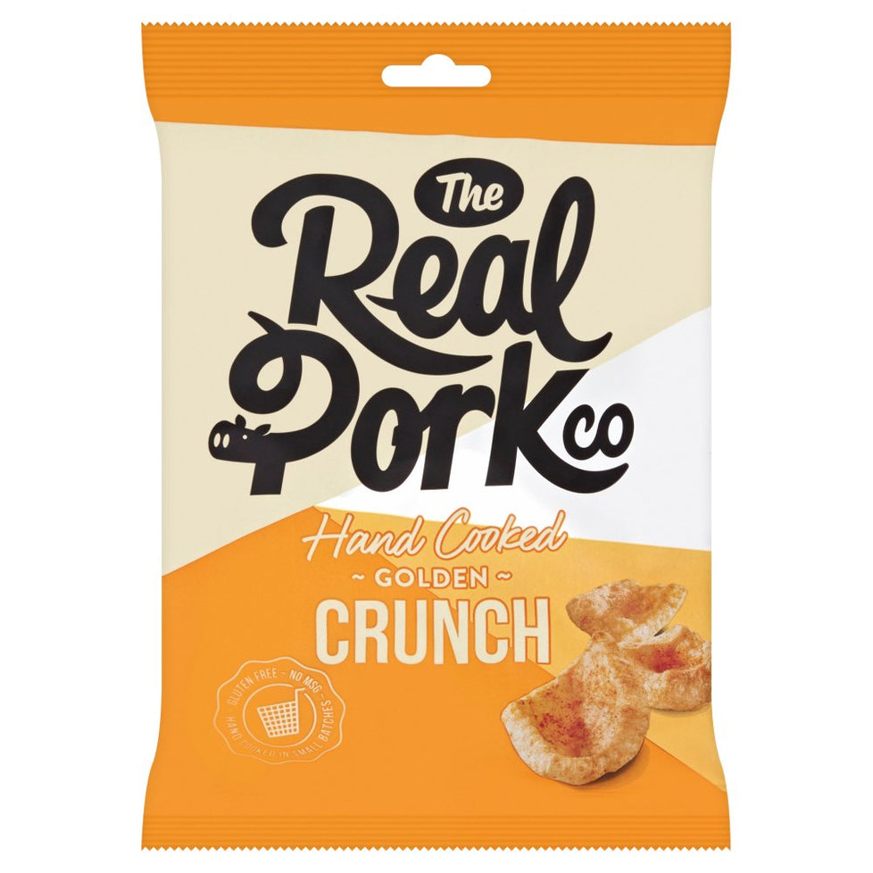 The Real Pork Co Hand Cooked Golden Crunch 30g, Case of 100 The Real Pork Co