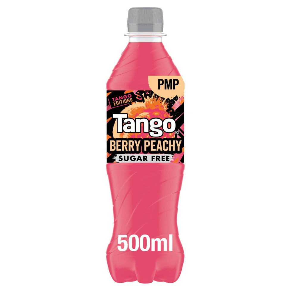 Tango Berry Peachy Sugar Free 500ml [£1.09], Case of 12 Tango