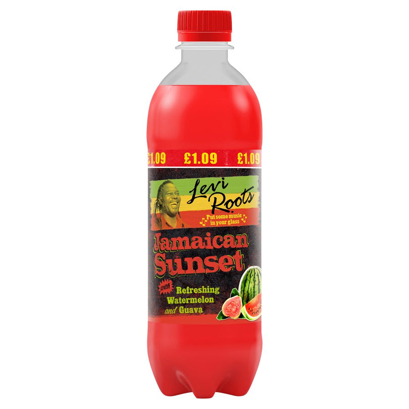 Levi Roots Jamaican Sunset with Refreshing Watermelon and Guava 500ml [PM £1.09 ], Case of 12 Levi Roots