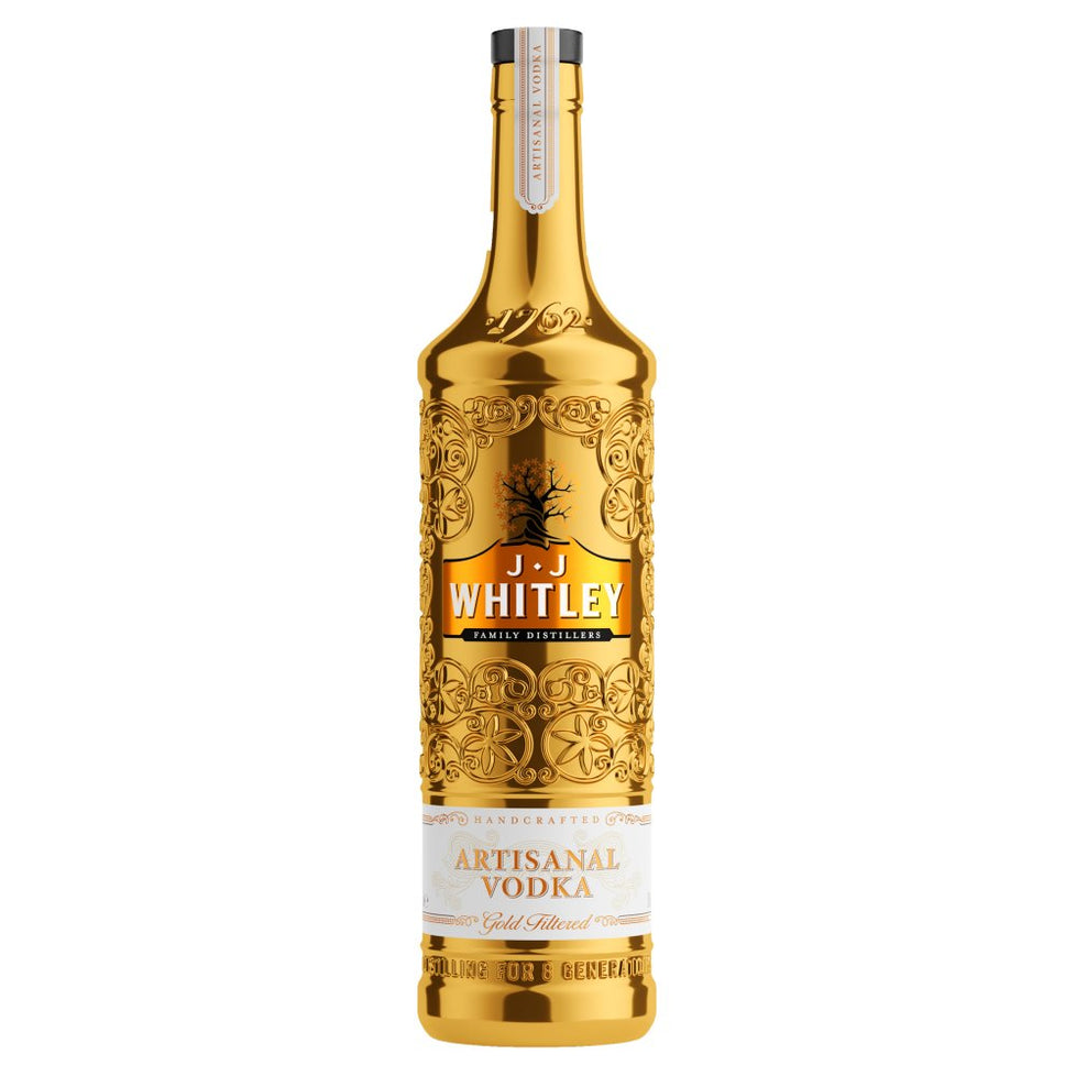 J.J Whitley Gold Artisanal Vodka 70cl, Case of 6 J.J Whitley