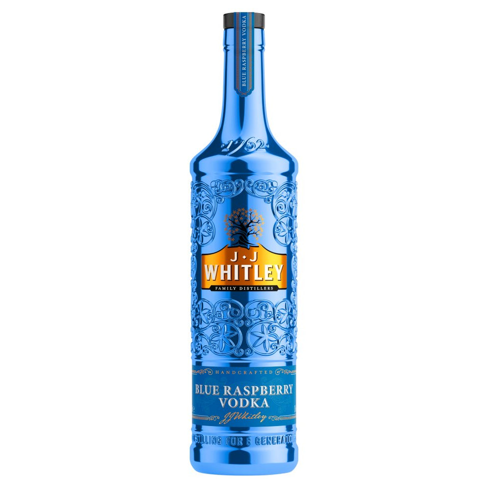 J.J Whitley Blue Raspberry Vodka 70cl, Case of 6 J.J Whitley