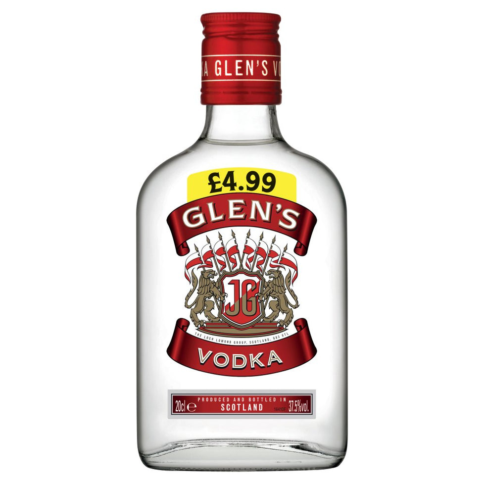 Glen's Vodka 20cl [PM £4.99 ], Case of 6 Glen's