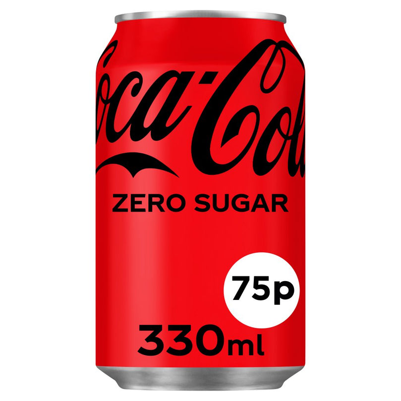 Coca-Cola Zero Sugar 330ml [PM 75p ], Case of 24 Coca-Cola