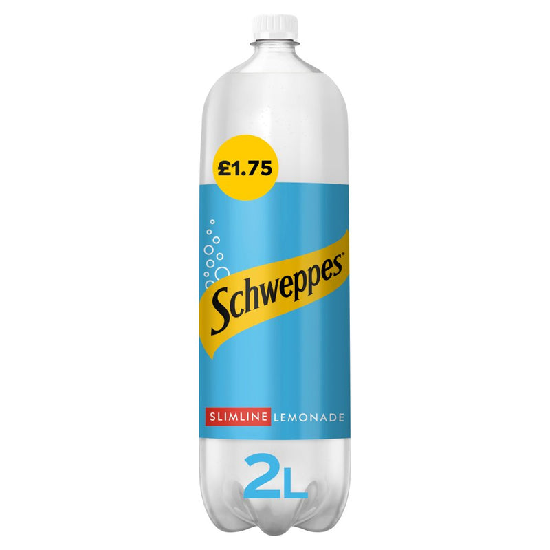 Schweppes Slimline Lemonade 2L [PM £1.75 ], Case of 6 Schweppes