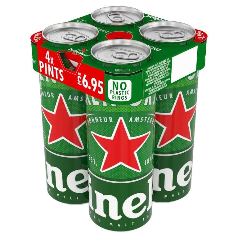Heineken Beer 24 x 568ml [4 For £6.95 ], Case of 6 Heineken