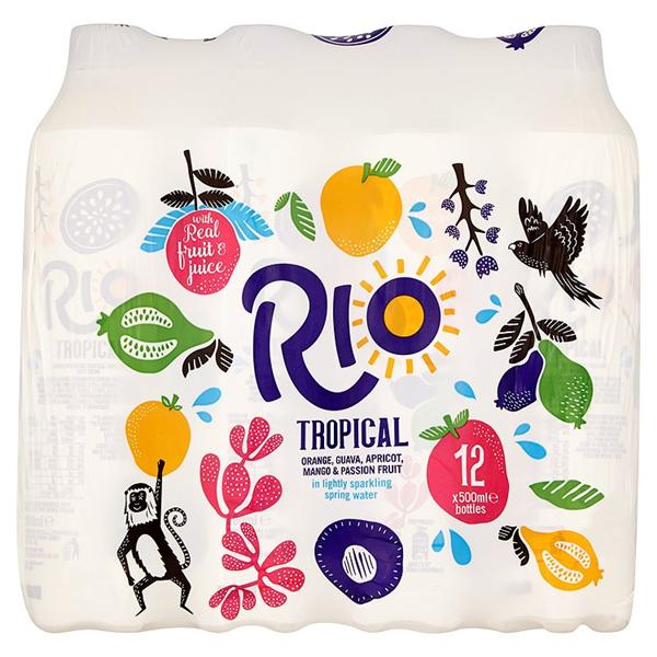 Rio Tropical 500ml, Case of 12 British Hypermarket-uk Rio