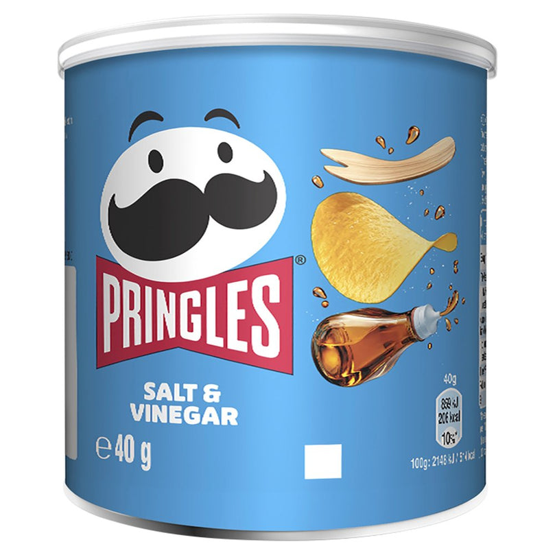 Pringles Salt & Vinegar 40g, Case of 12 Pringles