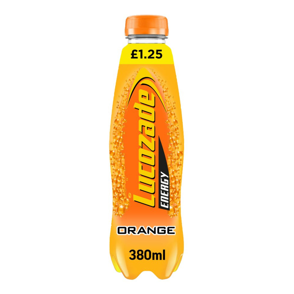 Lucozade Energy Drink Orange 380ml [PM £1.25 ], Case of 24 Lucozade