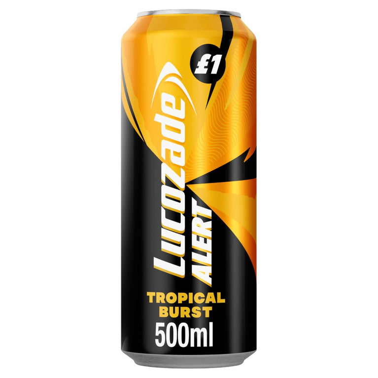 Lucozade Alert Tropical Burst Energy Drink 500ml [PM £1.39 ], Case of 12 Lucozade