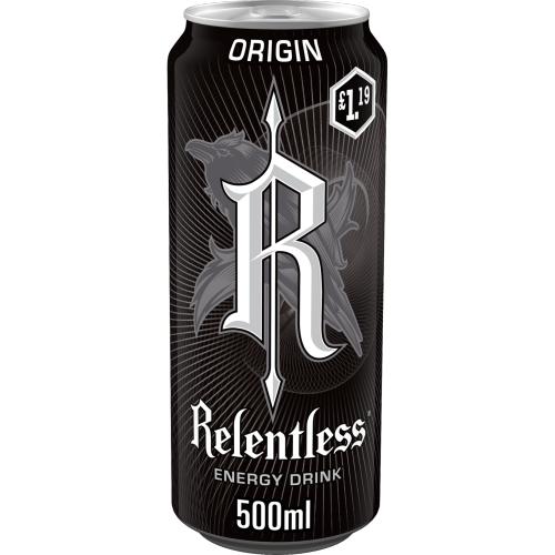 Relentless Origin 500ml [PM £1.19 ], Case of 12 Relentless
