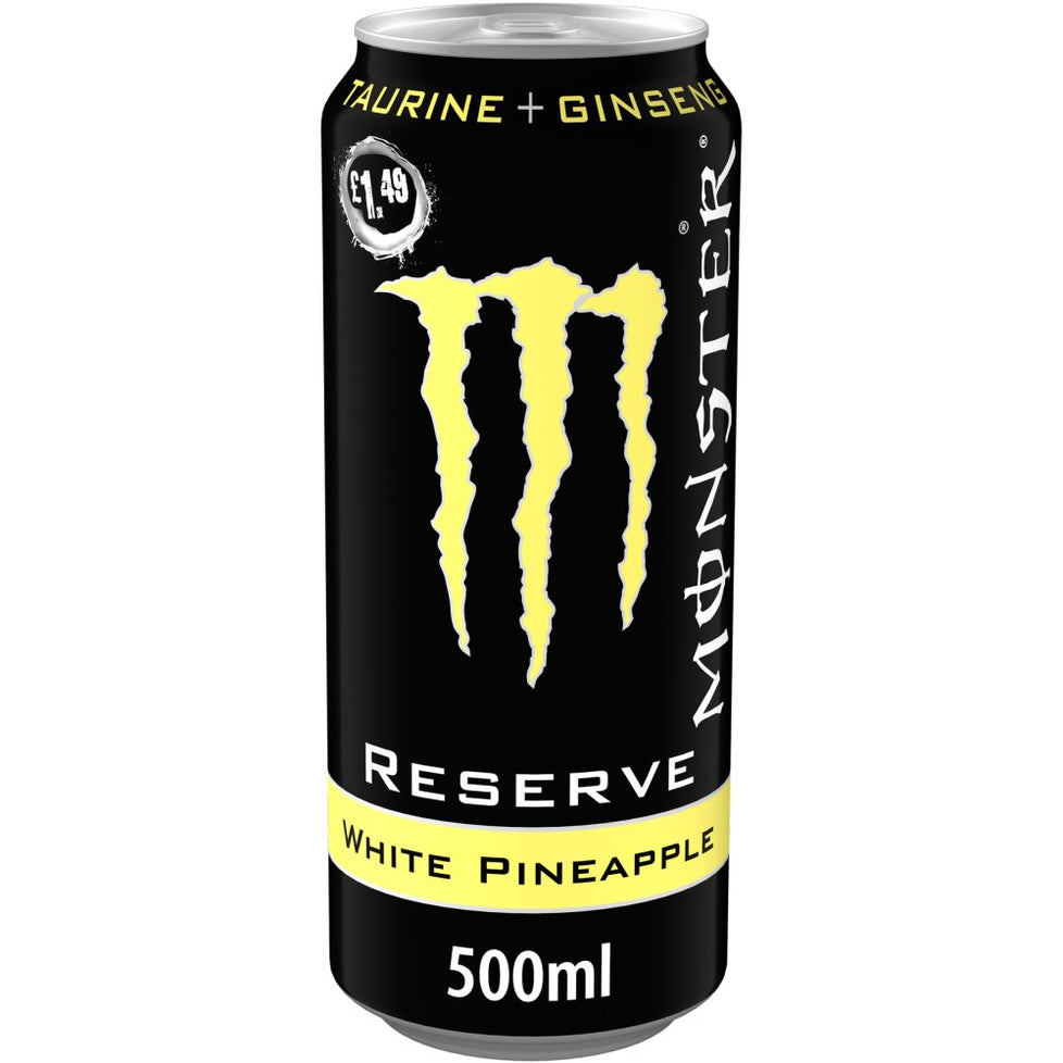 Monster Reserve White Pineapple Energy Drink 500ml [PM £1.49 ], Case of 12 Monster