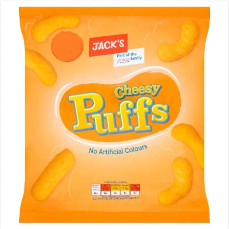 Jack's Cheesy Puffs 70g [PM 75p 2 for £1.25 ], Case of 16 Jack's