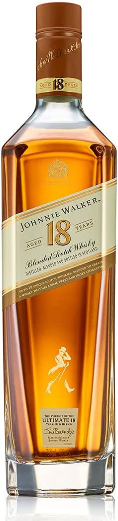 Johnnie Walker Aged 18 Years Blended Scotch Whisky 70cl with Gift Box Johnnie Walker