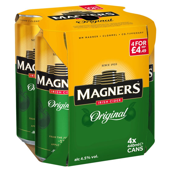 Magners Irish Cider Original 4 x 440ml [PM £4.59 ], Case of 6 Magners