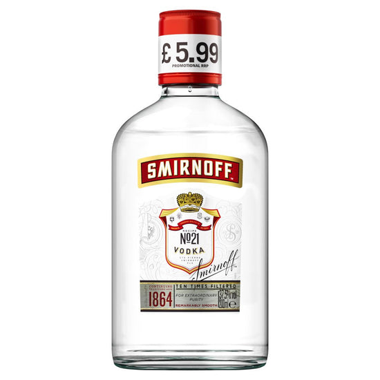 Smirnoff No. 21 Vodka 20cL PMP £5.99, Case of 6 Smirnoff