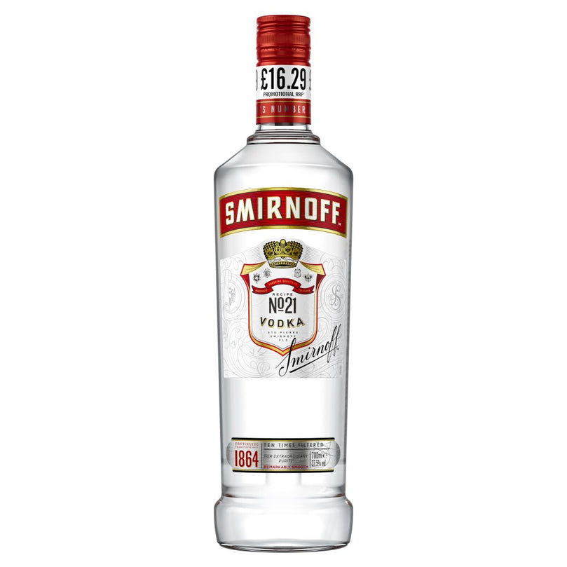 Smirnoff No. 21 Vodka 70cL PMP £16.29, Case of 6 Smirnoff