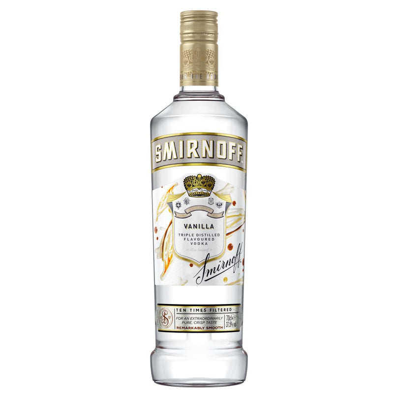 Smirnoff Vanilla Flavoured Vodka 70cl, Case of 6 Smirnoff
