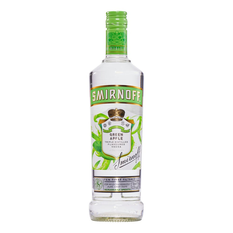 Smirnoff Green Apple Flavoured Vodka 70cl, Smirnoff