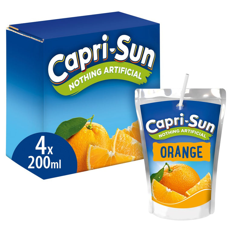 Capri-Sun Orange 4 x 200ml, case of 8 Capri-Sun