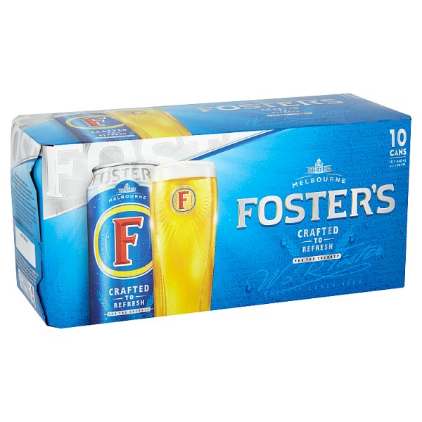 Foster's Lager Beer 10 x 440ml Cans Fosters