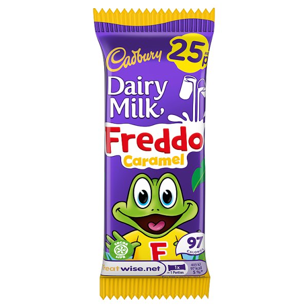 Cadbury Dairy Milk Freddo Caramel 25p Chocolate Bar 19.5g, Case of 60 Cadbury