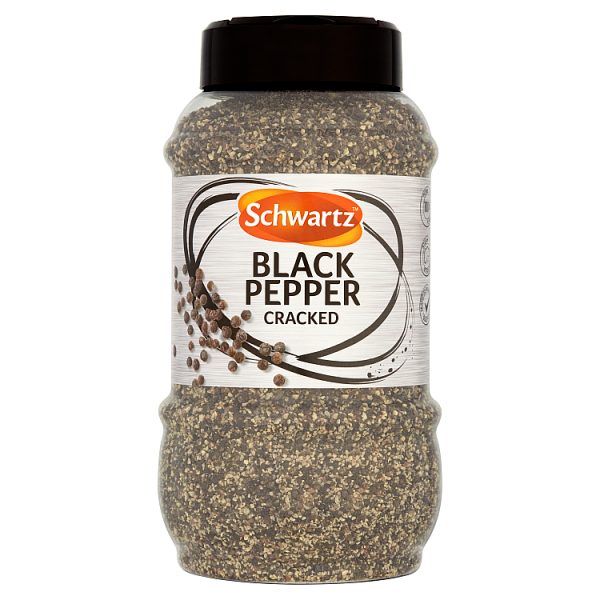 Schwartz Black Pepper Cracked 380g, Case of 6 British Hypermarket-uk Schwartz