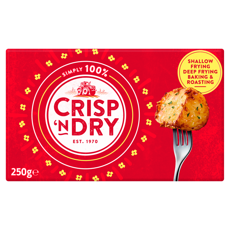 Crisp 'n Dry Simply 100% White Cooking Fat 250g, Case of 24 Crisp 'n Dry