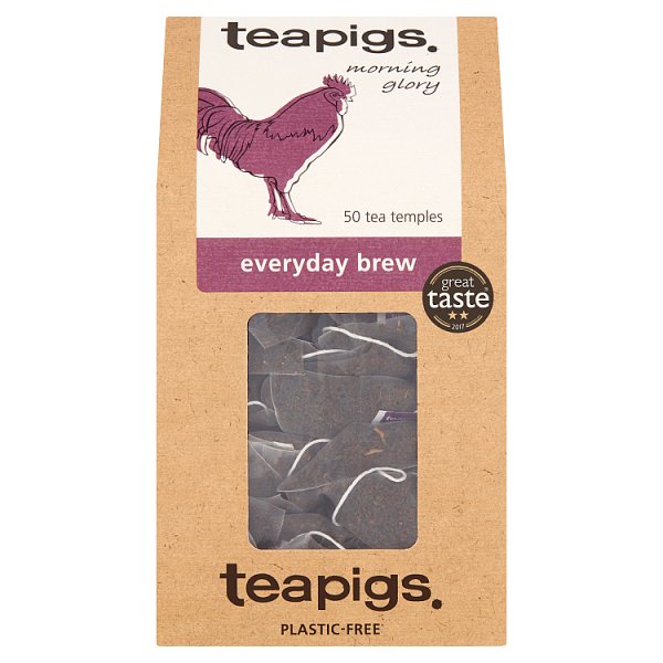 Teapigs Everyday Brew Tea Temples 50 x 3.3g (165g), Case of 6 Teapigs