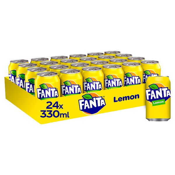 Fanta Lemon 24 x 330ml, Case of 24 Fanta
