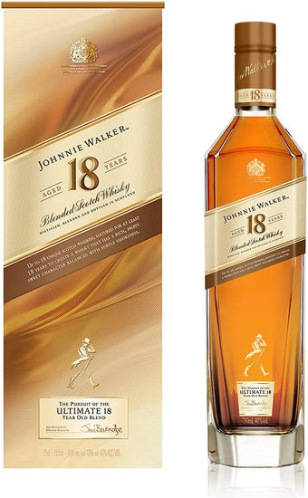 Johnnie Walker Aged 18 Years Blended Scotch Whisky 70cl with Gift Box Johnnie Walker