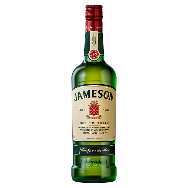 Jameson Triple Distilled Irish Whiskey 700ml, Case of 6 Jameson