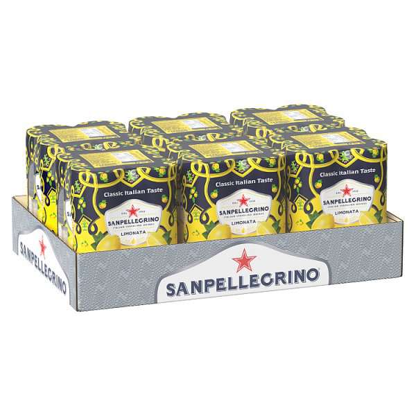 Sanpellegrino Classic Taste Lemon Slim Cans 4x330ml, Case of 4 British Hypermarket-uk Sanpellegrino