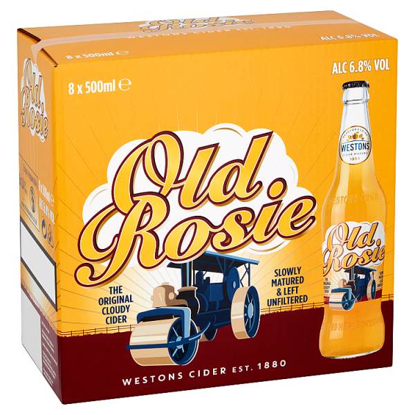 Old Rosie The Original Cloudy Cider  500ml, Case of 8 Old Rosie