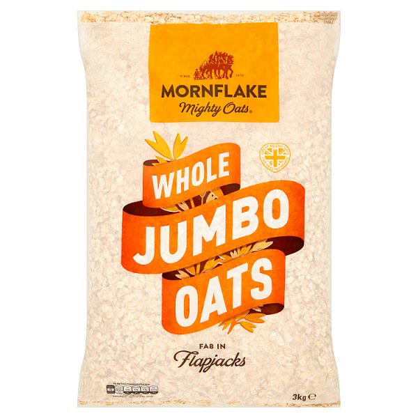 Mornflake Whole Jumbo Oats 3kg, Case of 4 Mornflake