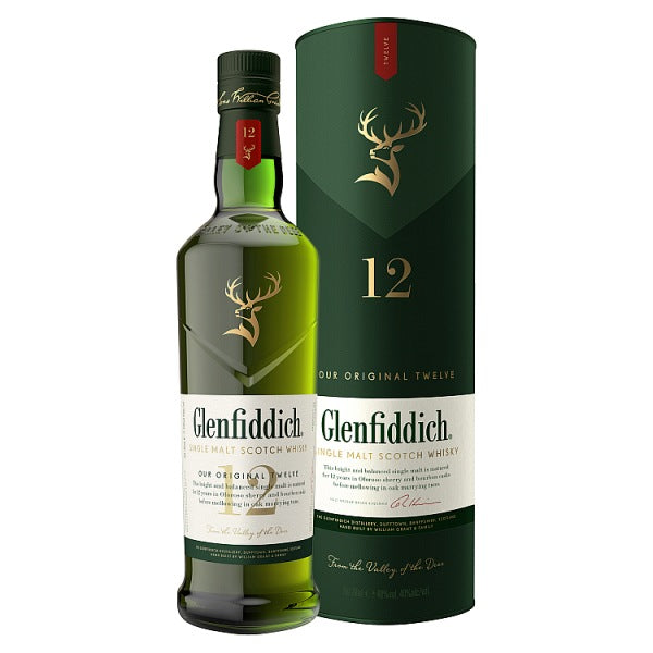 Glenfiddich 12 Year Old Single Malt Scotch Whisky 70cl Glenfiddich