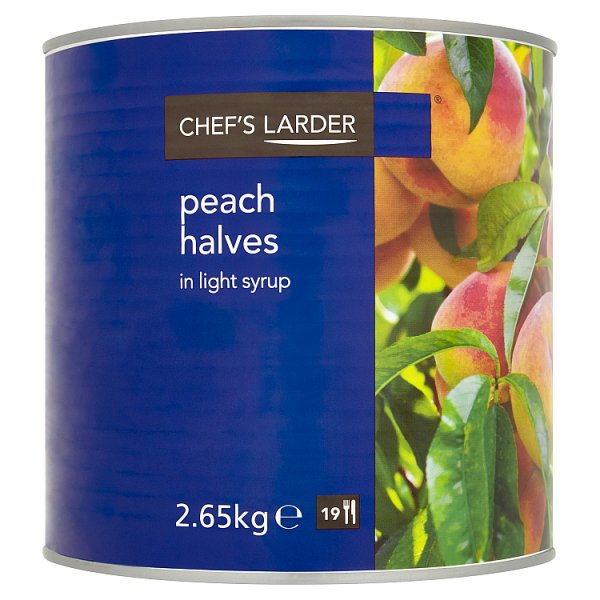 Chef's Larder Peach Halves in Light Syrup 2.65kg, Case of 6 Chef's Larder