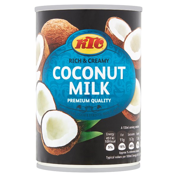 KTC Coconut Milk 400ml, Case of 12 KTC