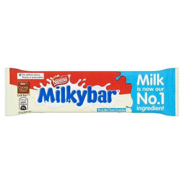 Milkybar White Chocolate Medium Bar 25g, Case of 40 Milkybar