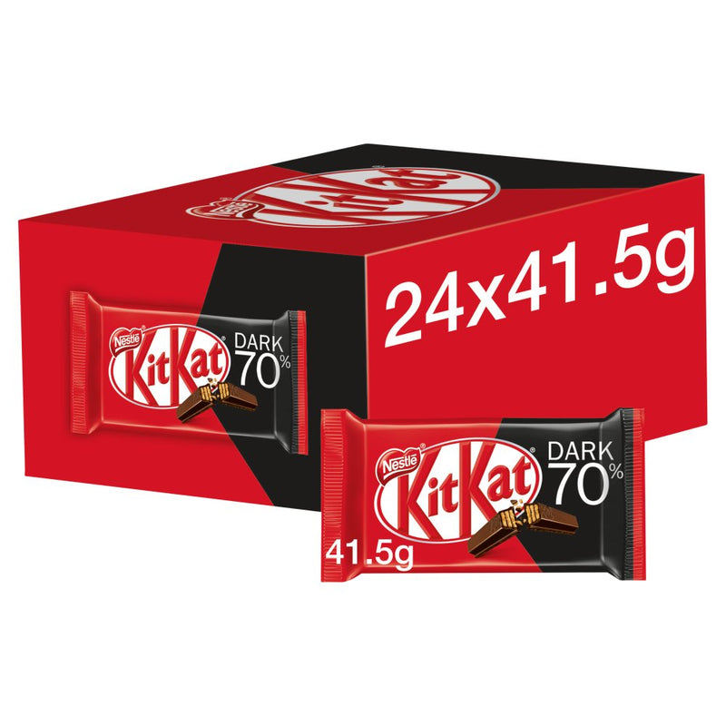 Kit Kat 4 Finger 70% Dark Chocolate Bar 41.5g, Case of 24 KitKat