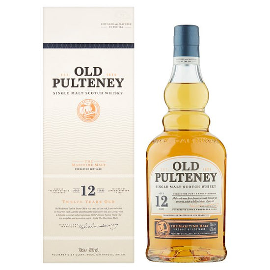 Old Pulteney Twelve Years Old Single Malt Scotch Whisky 70cl, Case of 6 Old Pulteney