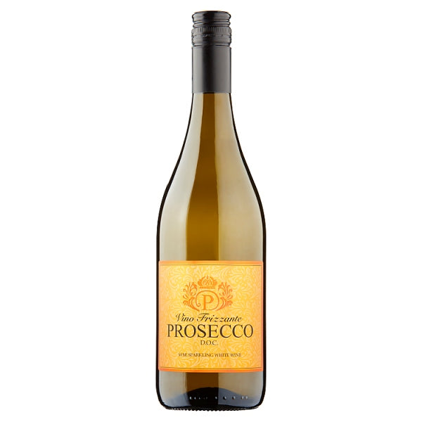 Prosecco D.O.C. Vino Frizzante Semi Sparkling White Wine 75cl, Case of 6 Prosecco D.O.C.
