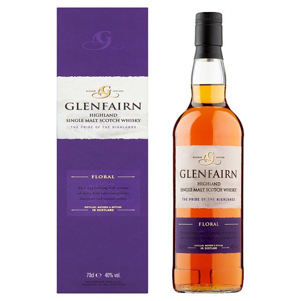 Glenfairn Floral Highland Single Malt Scotch Whisky 70cl, Case of 6 Glenfairn