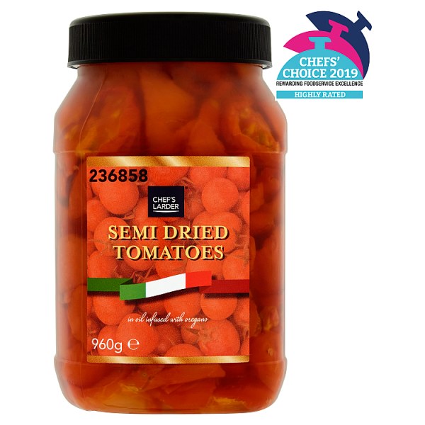 Chef's Larder Semi Dried Tomatoes in Oil 960g, Case of 6 Chef's Larder
